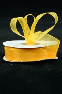 Organza Ribbon , Light Gold, 3/8 Inch x 25 Yards (1 Spool) SALE ITEM